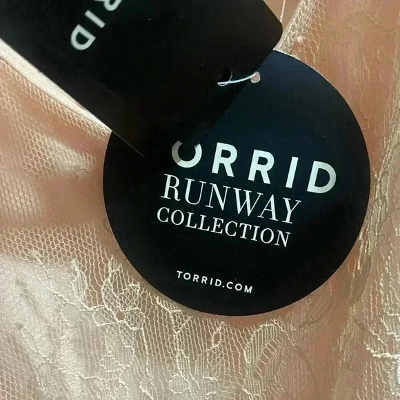 Torrid Runway Collection Peach Lace Dress Size 10 - Picture 4 of 6